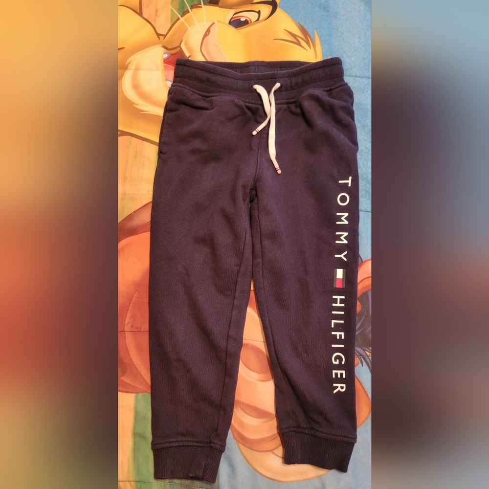 Tommy Hilfiger Kids Dark Blue Sweatpants with Side Logo